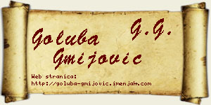 Goluba Gmijović vizit kartica